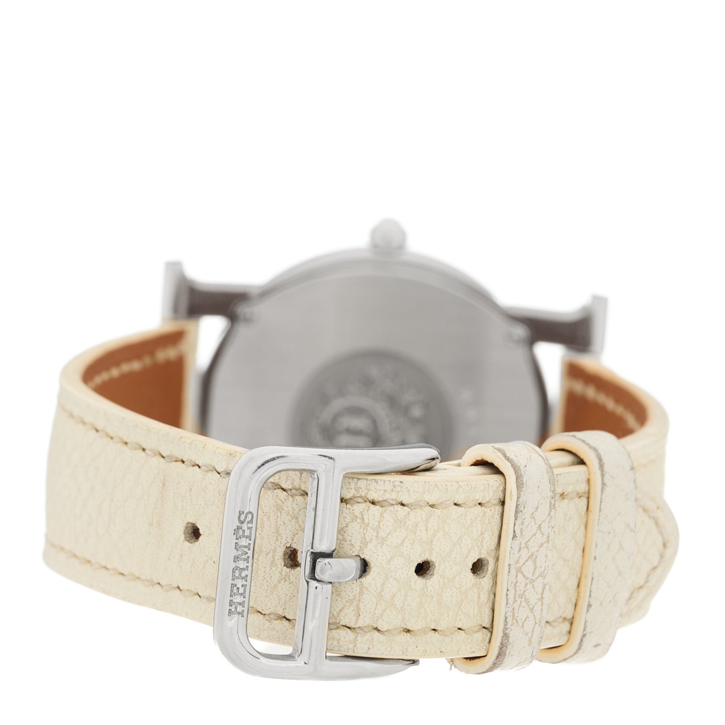 Stainless Steel Epsom 31mm Heure H Ronde Quartz Watch Blanc