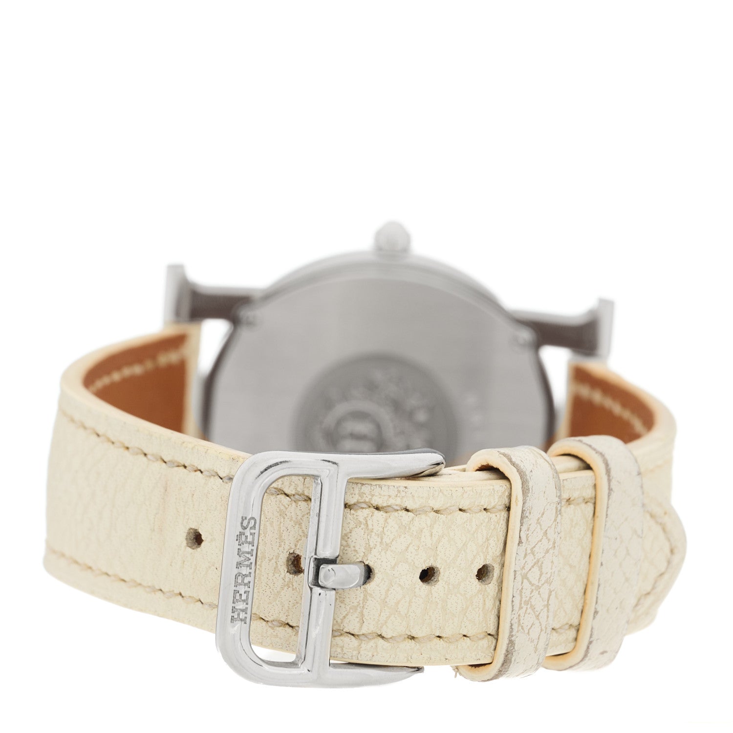 Hermes Stainless Steel Epsom 31mm Heure H Ronde Quartz Watch Blanc 3 of 5