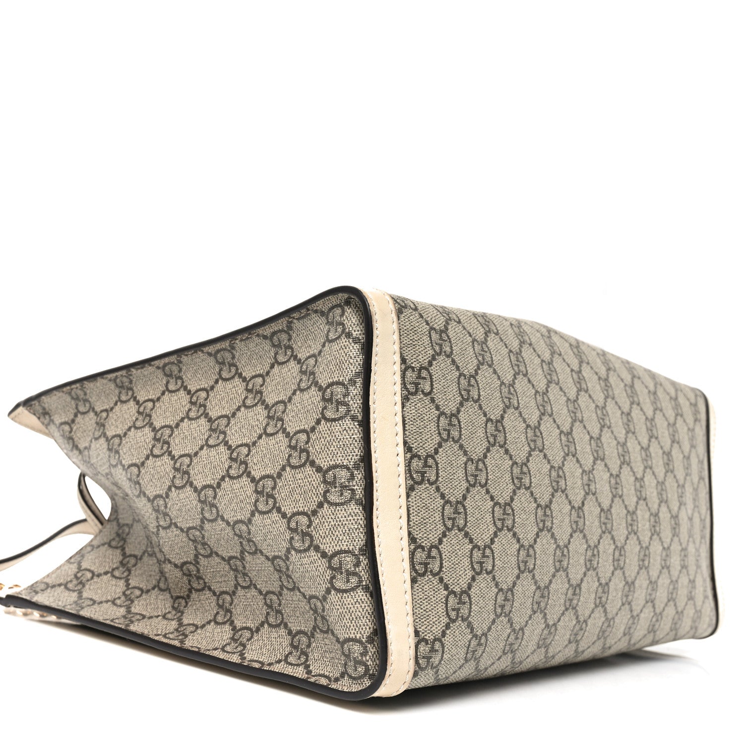 Gucci GG Supreme Monogram Medium Padlock Tote White 9 of 12