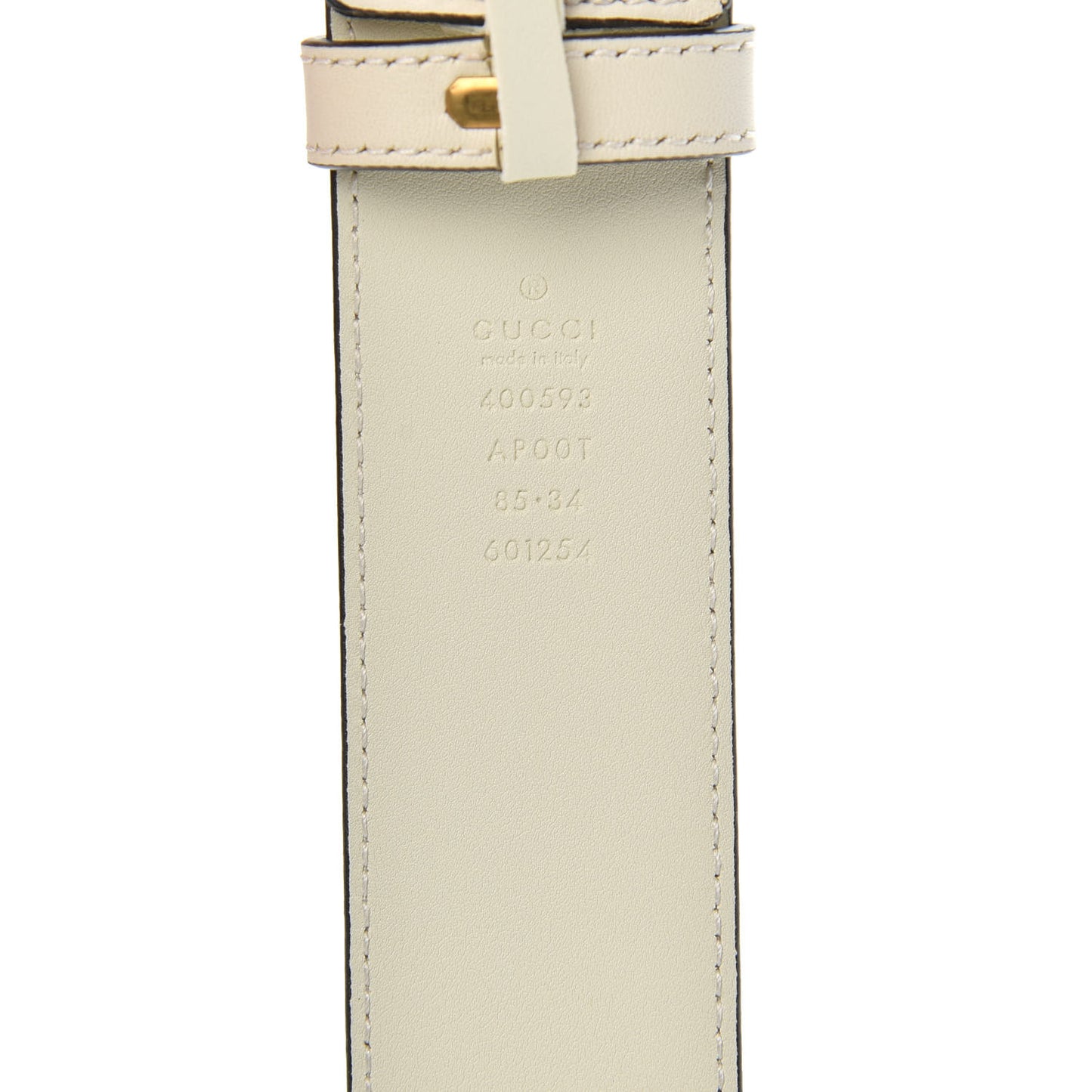Calfskin Double G 40mm Belt 85 34 Mystic White