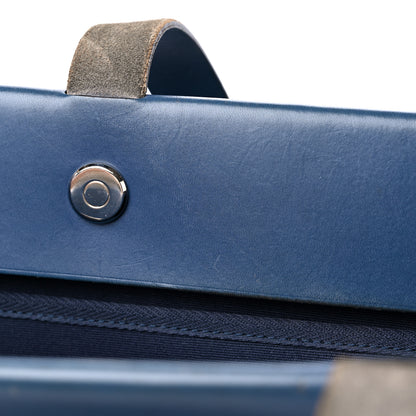 Hermes Toile Vache Hunter Herbag Cabas MM Bleu Marine 12 of 19