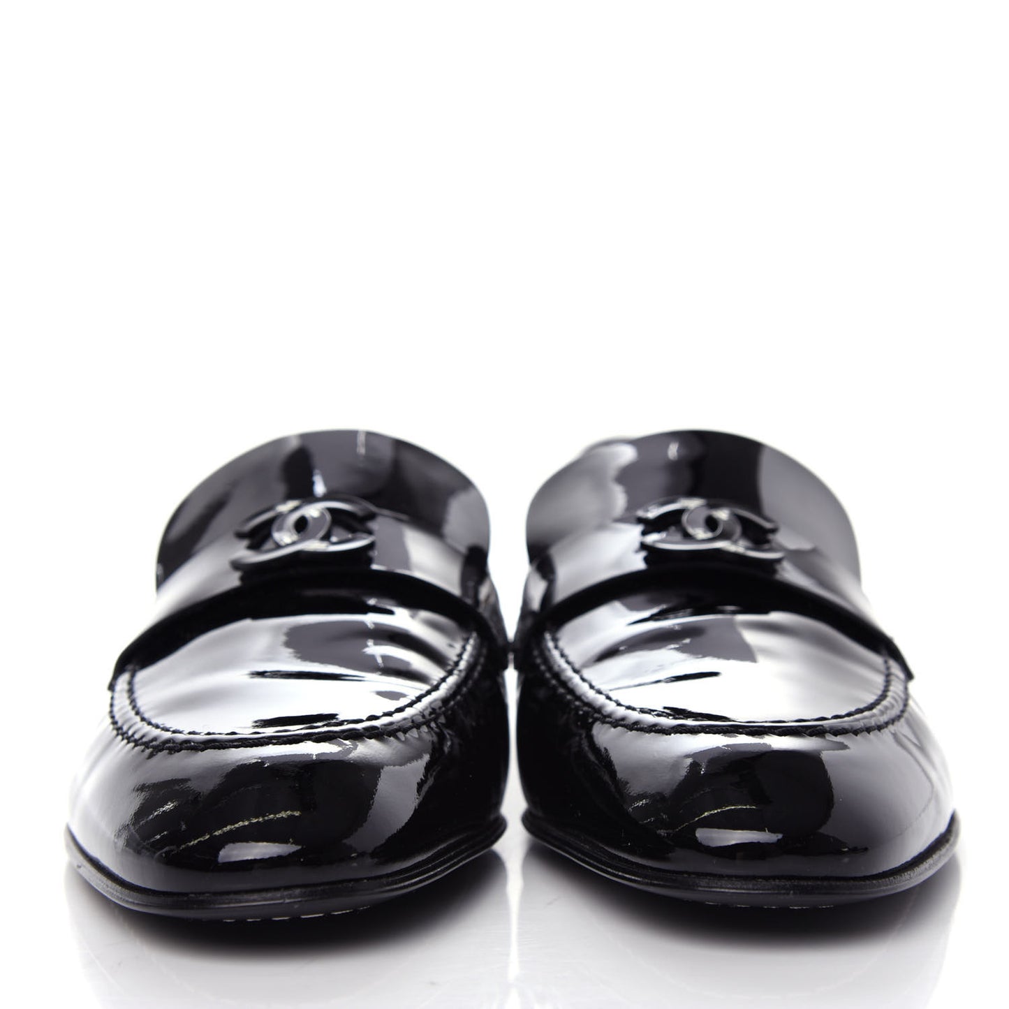 Patent CC Mocassin Loafers 40.5 Black