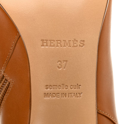Hermes Calfskin Saint Germain Ankle Boots 37 Gold 6 of 8