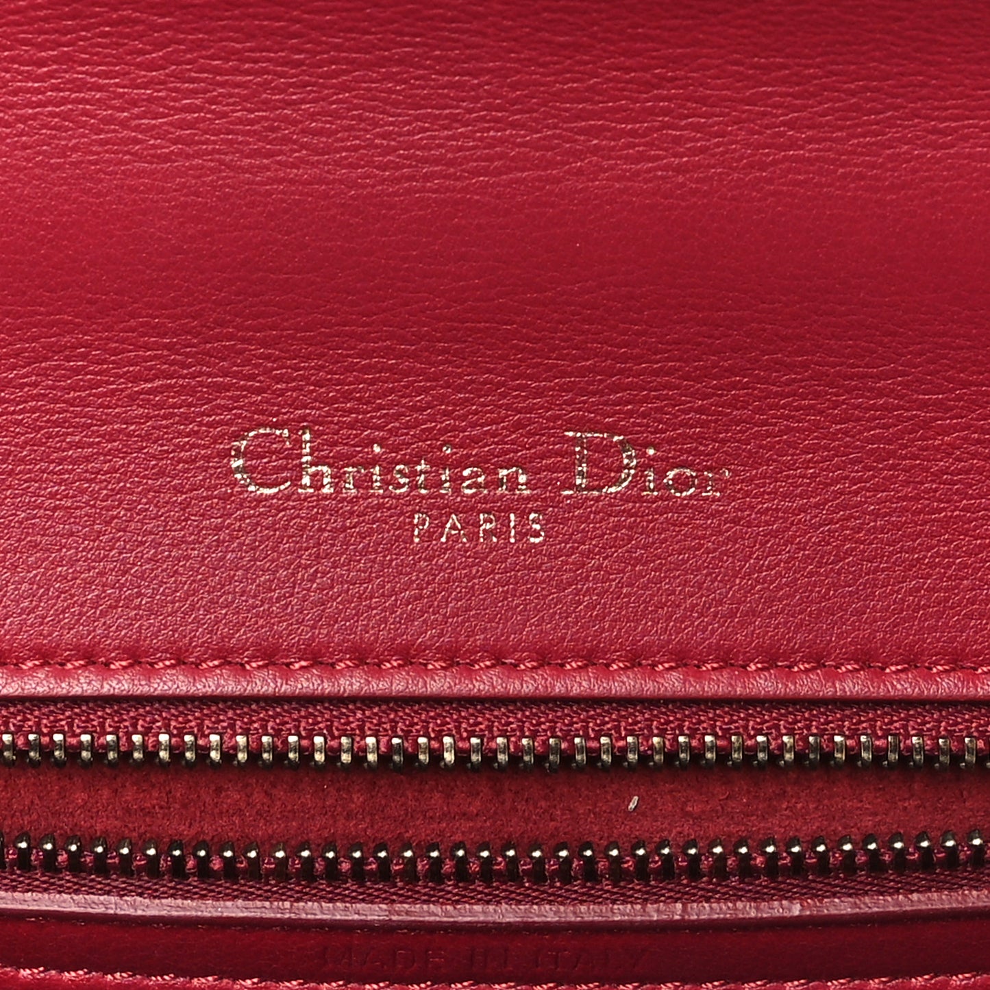 Calfskin Studded Small Diorama Flap Bag Burgundy