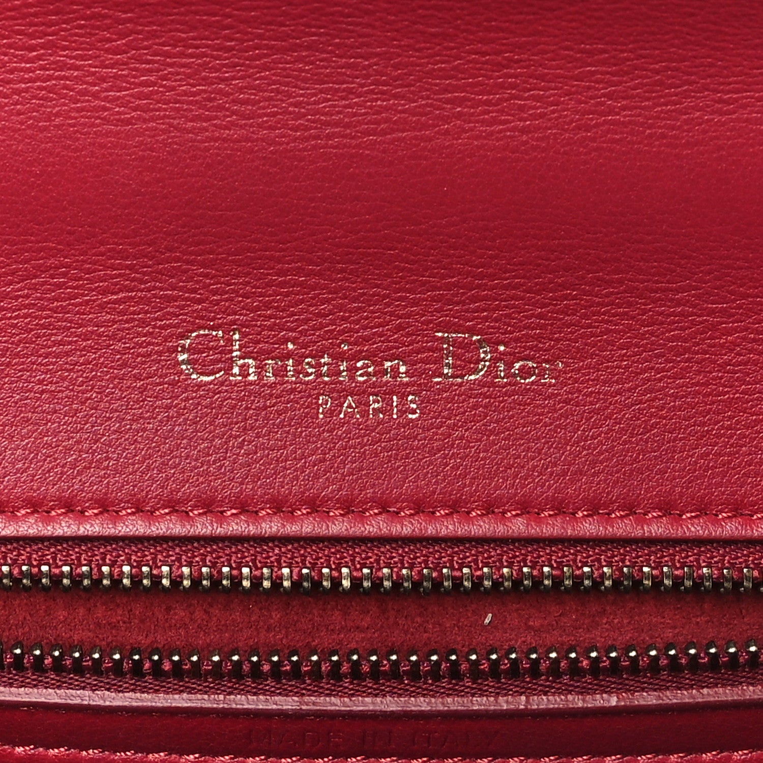 Christian Dior Calfskin Studded Small Diorama Flap Bag Burgundy 6 of 10