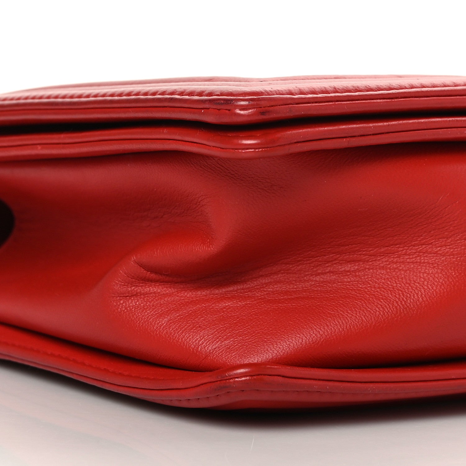 Chanel Lambskin Embossed New Medium Boy Cube Flap Red 7 of 9