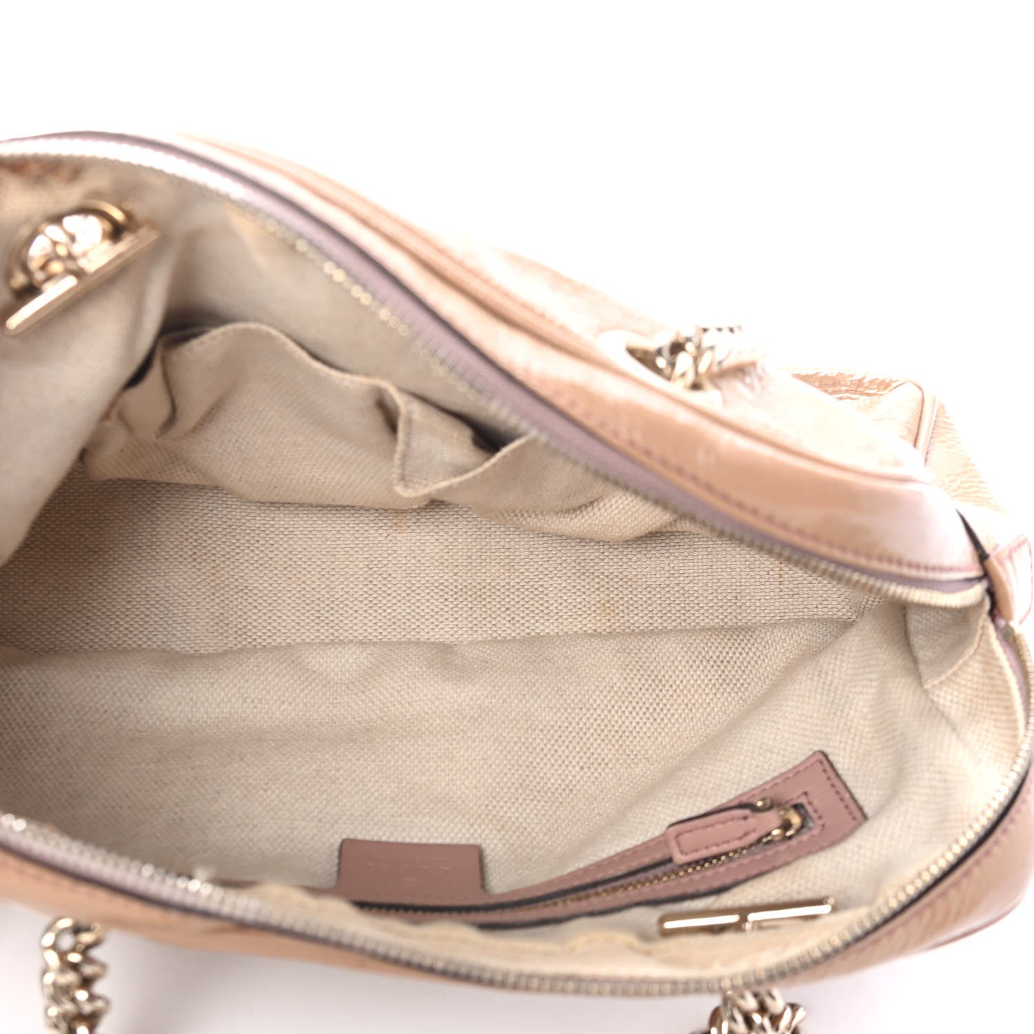 Gucci Soft Patent Small Soho Bowler Dark Cipria 4 of 4