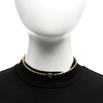 Gucci Metal Tigers Head Choker Necklace Aged Gold 2 of 4