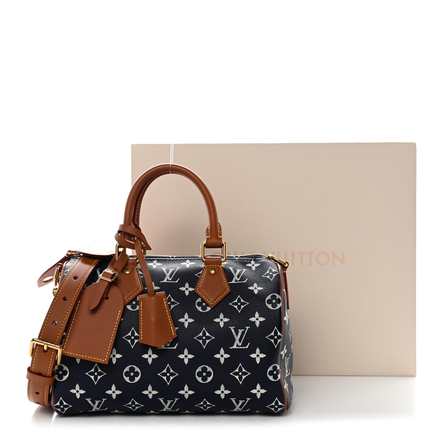 Louis Vuitton Calfskin Monogram Speedy P9 Bandouliere 25 Indigo 10 of 10