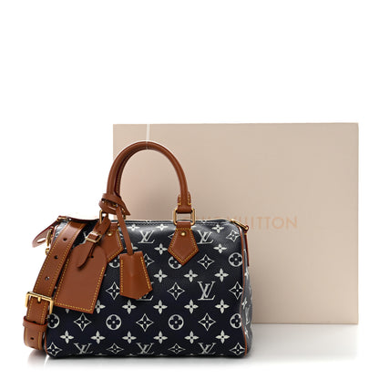 Louis Vuitton Calfskin Monogram Speedy P9 Bandouliere 25 Indigo 10 of 10