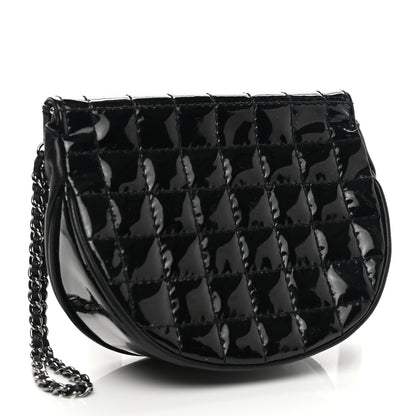Chanel Patent Lambskin Chocolate Bar Flap Clutch Black 3 of 9