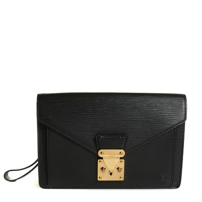 Louis Vuitton Epi Pochette Sellier Dragonne Clutch Black 1 of 7