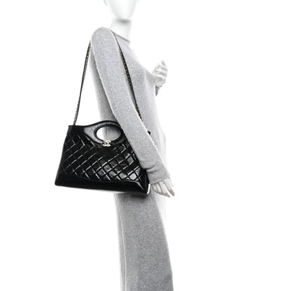 Chanel Shiny Lambskin Quilted 31 Shopping Bag Black 2 of 10