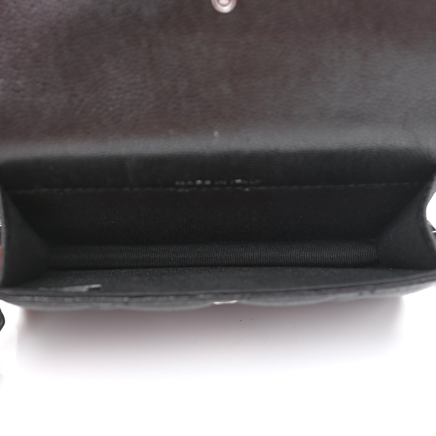 Caviar Quilted Incognito Belt Flap Card Holder Black