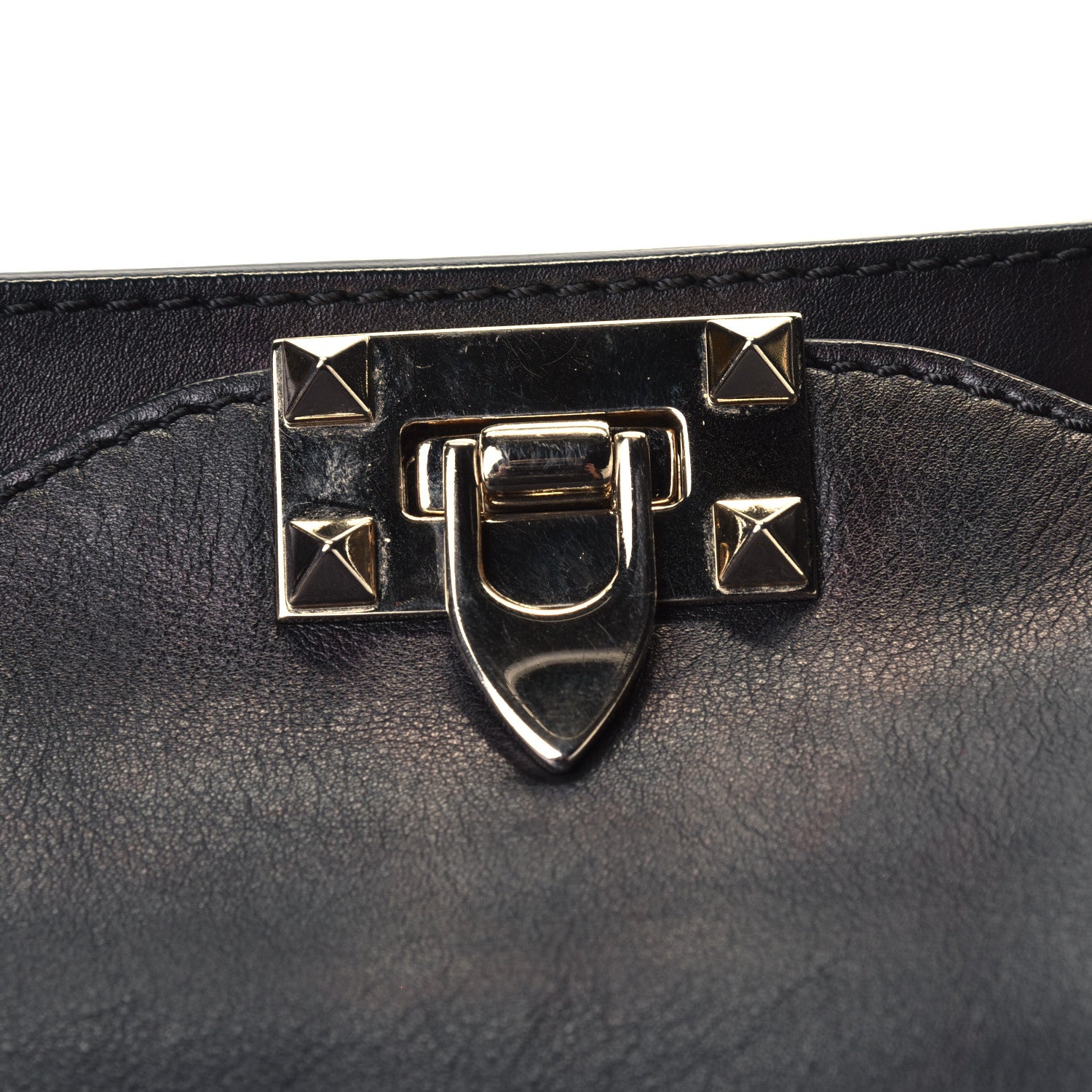 Valentino Garavani Vitello Medium Rockstud Tote Black 5 of 6