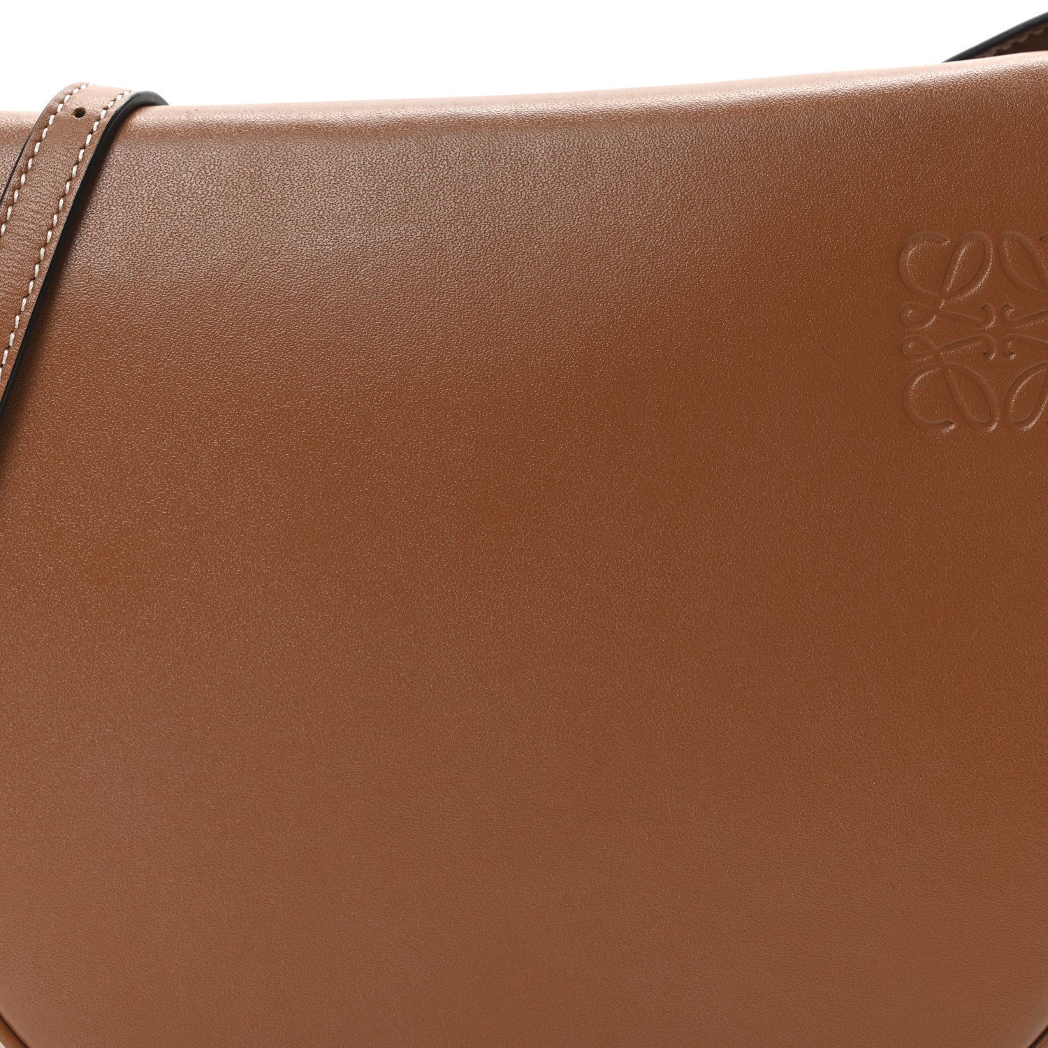 Loewe Soft Calfskin Heel Saddle Bag Tan 7 of 9