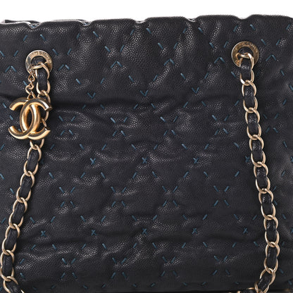 Chanel Caviar Stitched Tote Blue 8 of 14