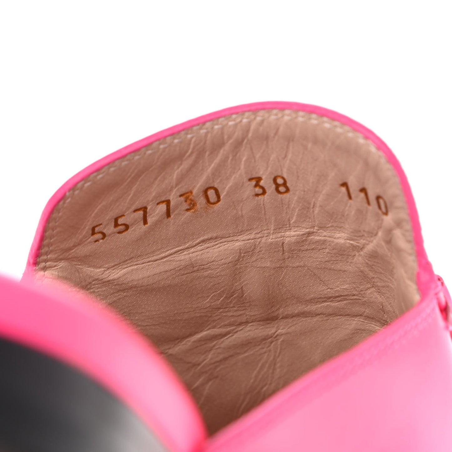 Calfskin Womens Princetown Slippers 38 Fuxia Fluo