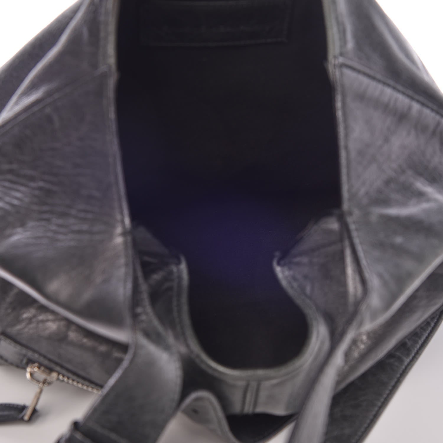 Balenciaga Chevre Giant 21 Silver Hardware Besace Hobo Black 5 of 10