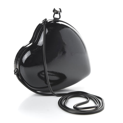 Saint Laurent Smooth Calfskin Heart Monogram Love Box Crossbody Black 3 of 9