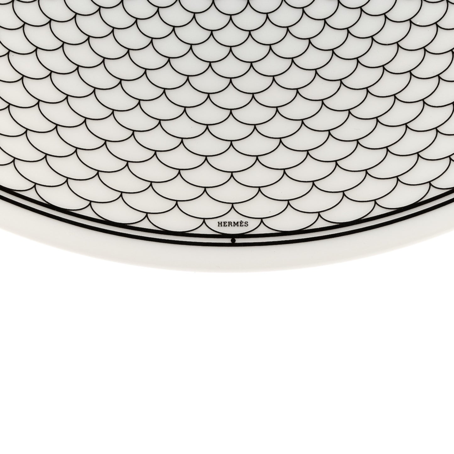 Porcelain H Deco Dinner Plate Set of 2 Black White