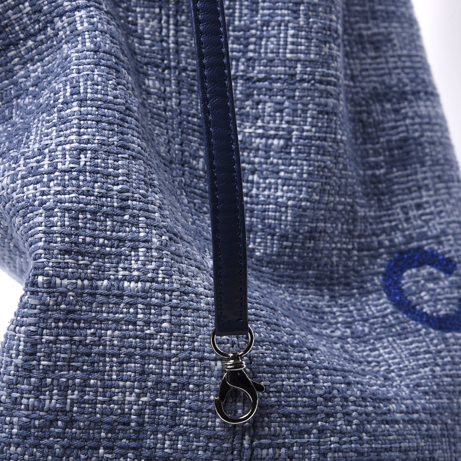 Chanel Canvas Large Deauville Backpack Blue 7 of 10