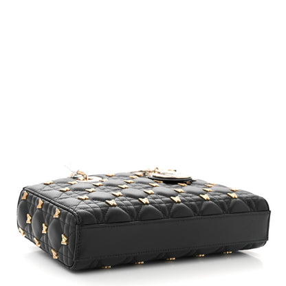 Christian Dior Lambskin Butterfly Cannage Lady D-Joy Black 4 of 10