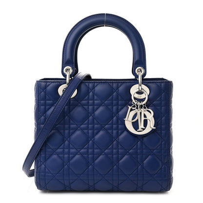 Christian Dior Lambskin Cannage Medium Lady Dior Blue 1 of 11