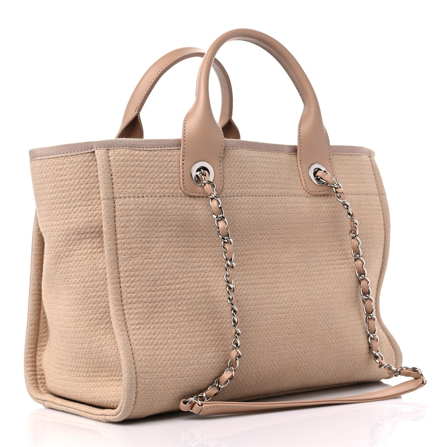 Chanel Mixed Fibers Small Deauville Tote Beige 4 of 12