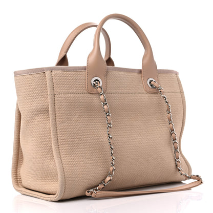 Chanel Mixed Fibers Small Deauville Tote Beige 4 of 12