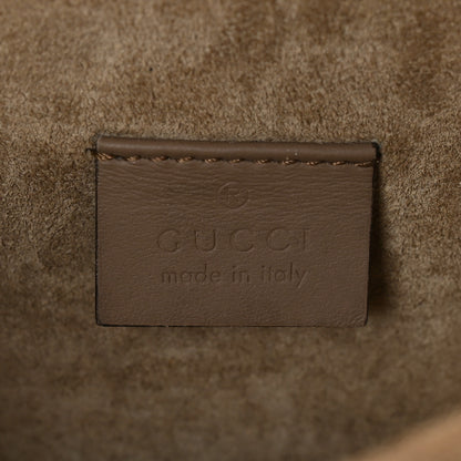 Gucci GG Supreme Monogram Suede Crystal Small Dionysus Shoulder Bag Beige Ebony Taupe 6 of 10