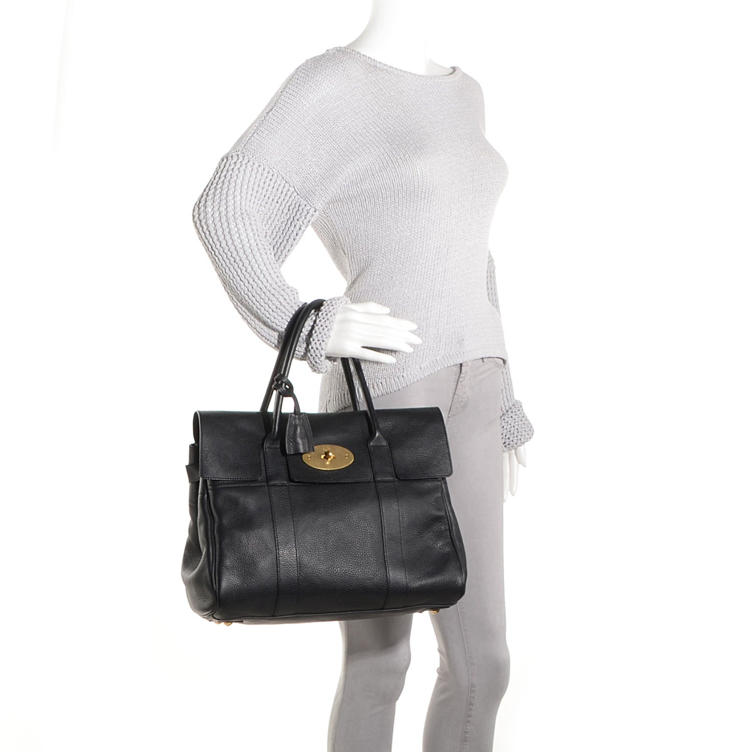 Mulberry Natural Leather Bayswater Black 2 of 12