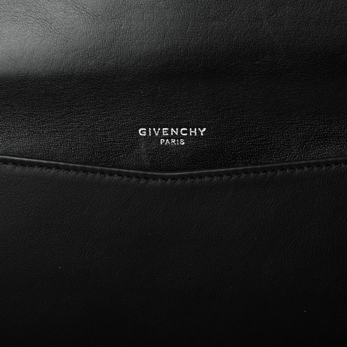 Calfskin 4G Flap Pouch Black