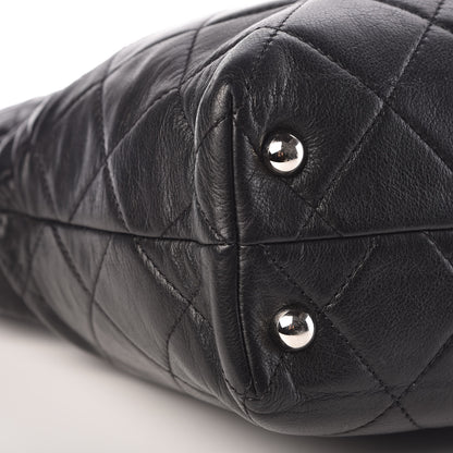 Chanel Calfskin Quilted In The Business North South Tote Black 8 of 9