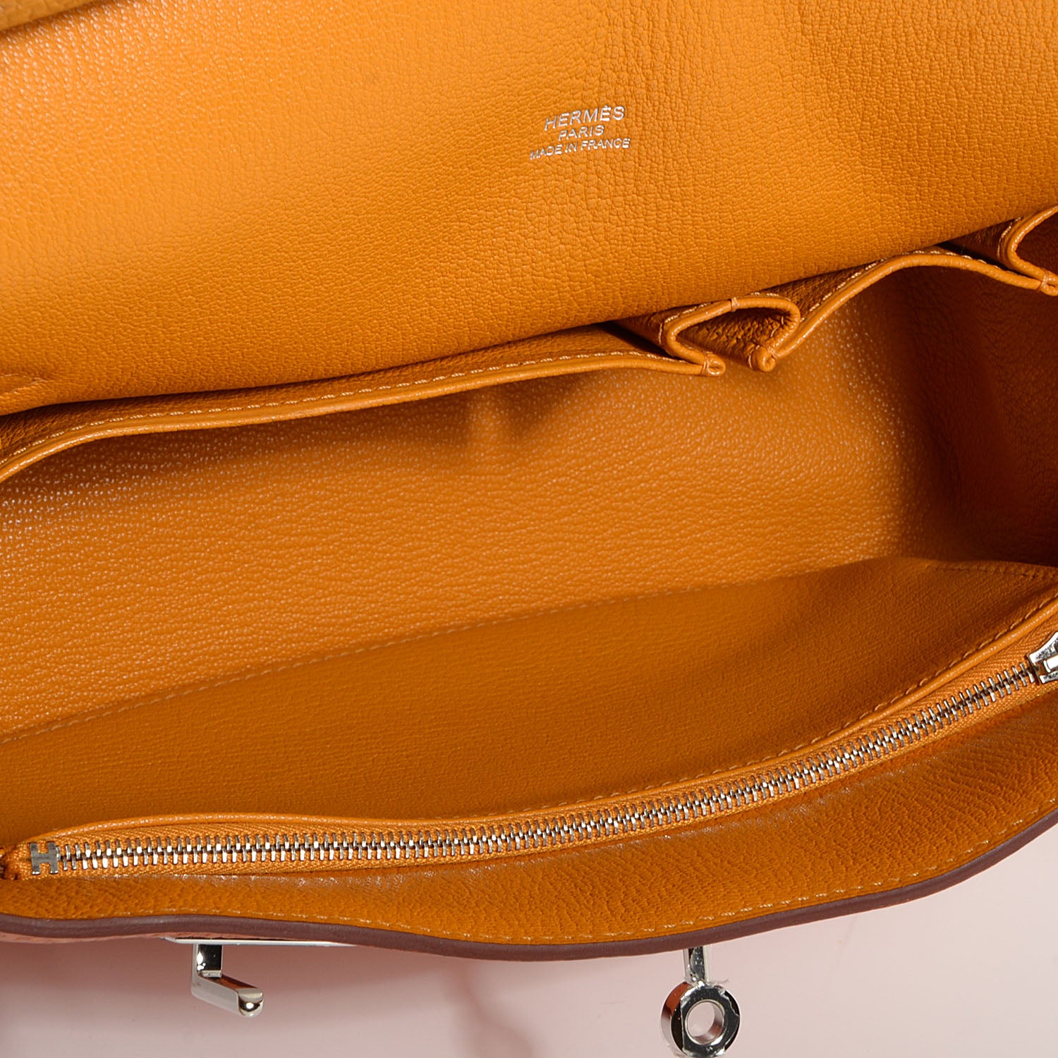 Hermes Taurillon Clemence Verso Jypsiere 28 Orange Moutarde 14 of 19