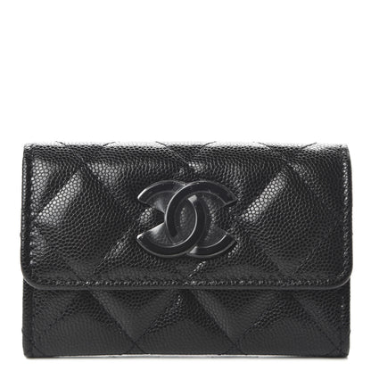 Chanel Caviar Quilted My Everything Flap Card Holder Black 1 of 12