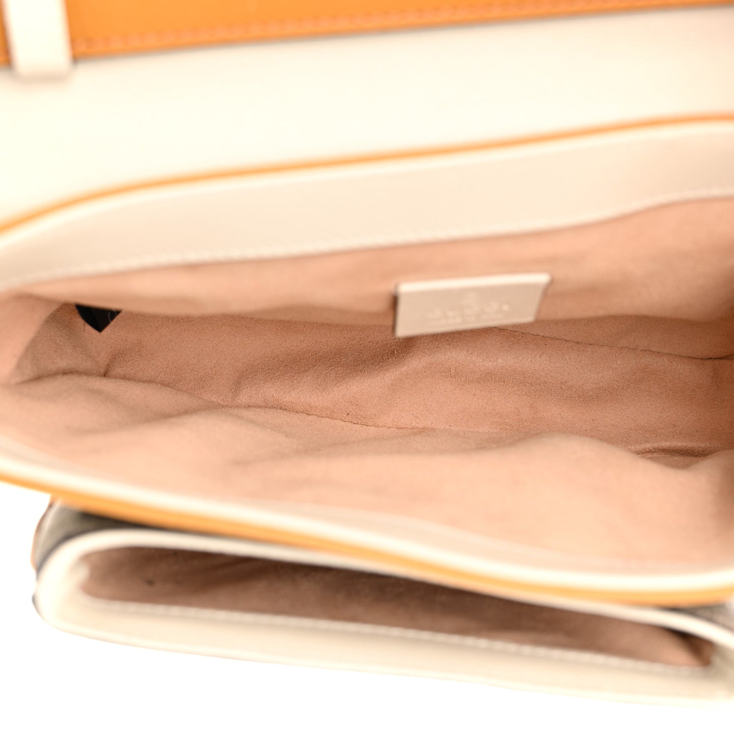 GG Supreme Monogram Calfskin Mini Padlock Flap Pocket Shoulder Bag Beige Mystic White Sun Oil
