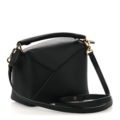 Loewe Soft Grained Calfskin Mini Puzzle Edge Bag Black 2 of 9