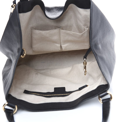 Gucci Pebbled Calfskin Medium Soho Shoulder Bag Black 4 of 11