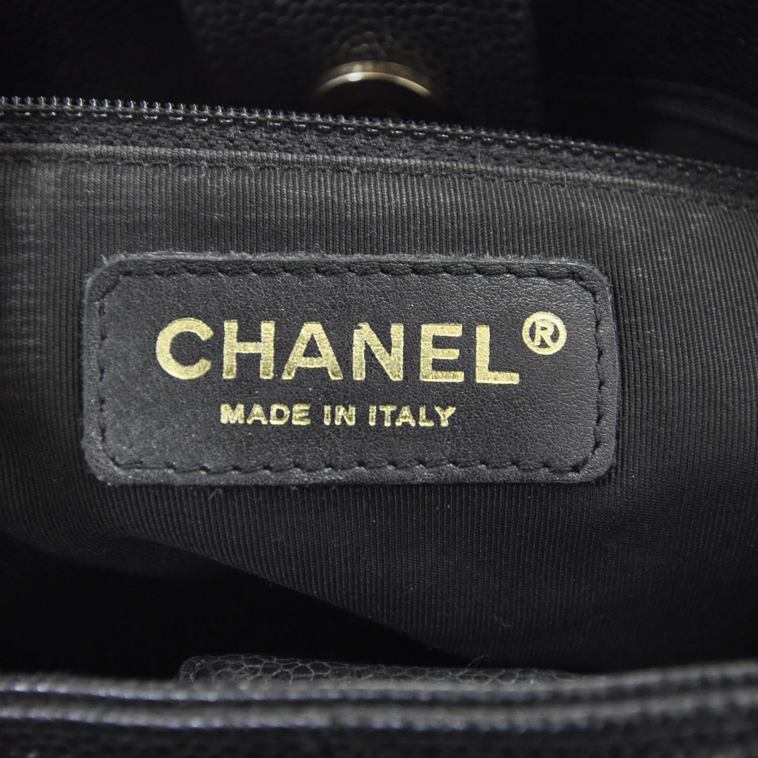 Chanel Caviar Petit Shopping Tote PST Black GHW 7 of 10
