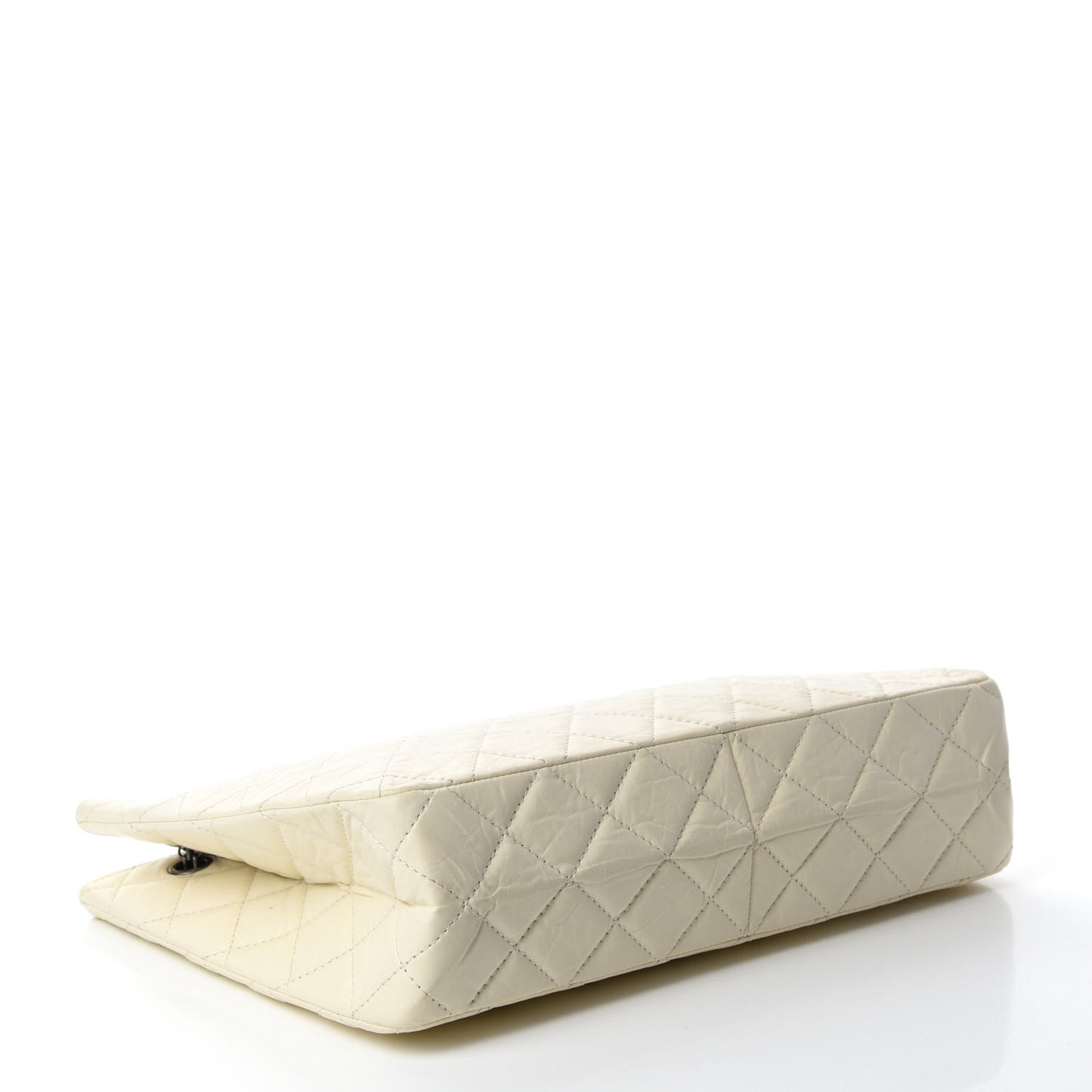 Aged Calfskin Quilted Reissue 2.55 Tote Ivory