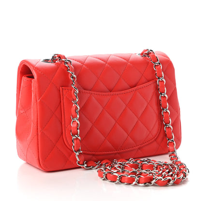 Chanel Lambskin Quilted Mini Rectangular Flap Red 3 of 11