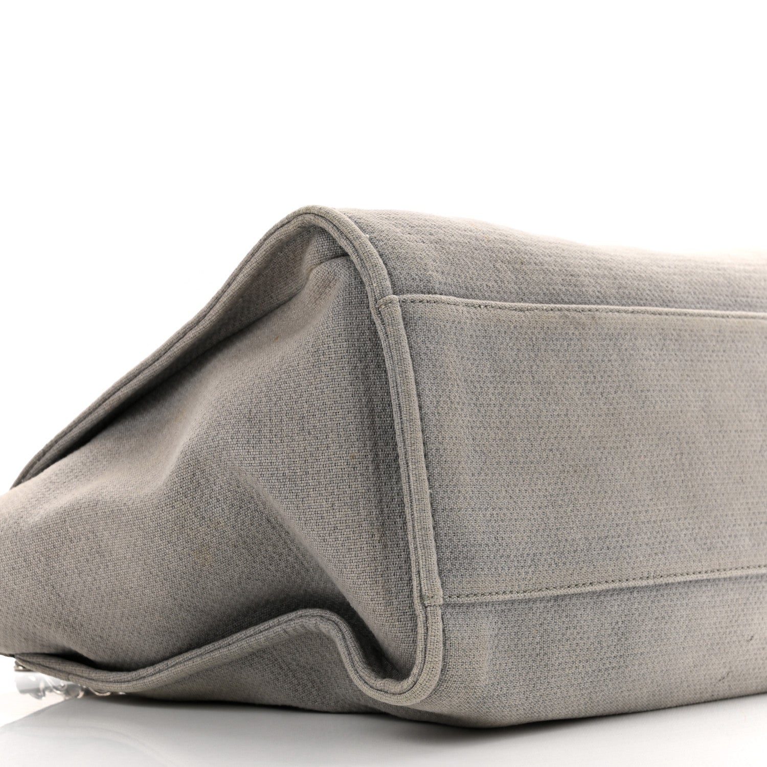 Chanel Canvas Large Deauville Tote Grey 9 of 11