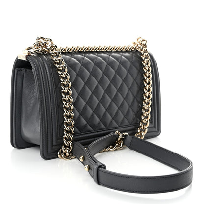 Chanel Caviar Quilted Medium Boy Flap Dark Grey 3 of 10