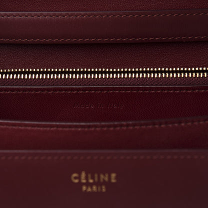 Celine Box Calfskin Medium Classic Box Flap Bag Burgundy 7 of 12