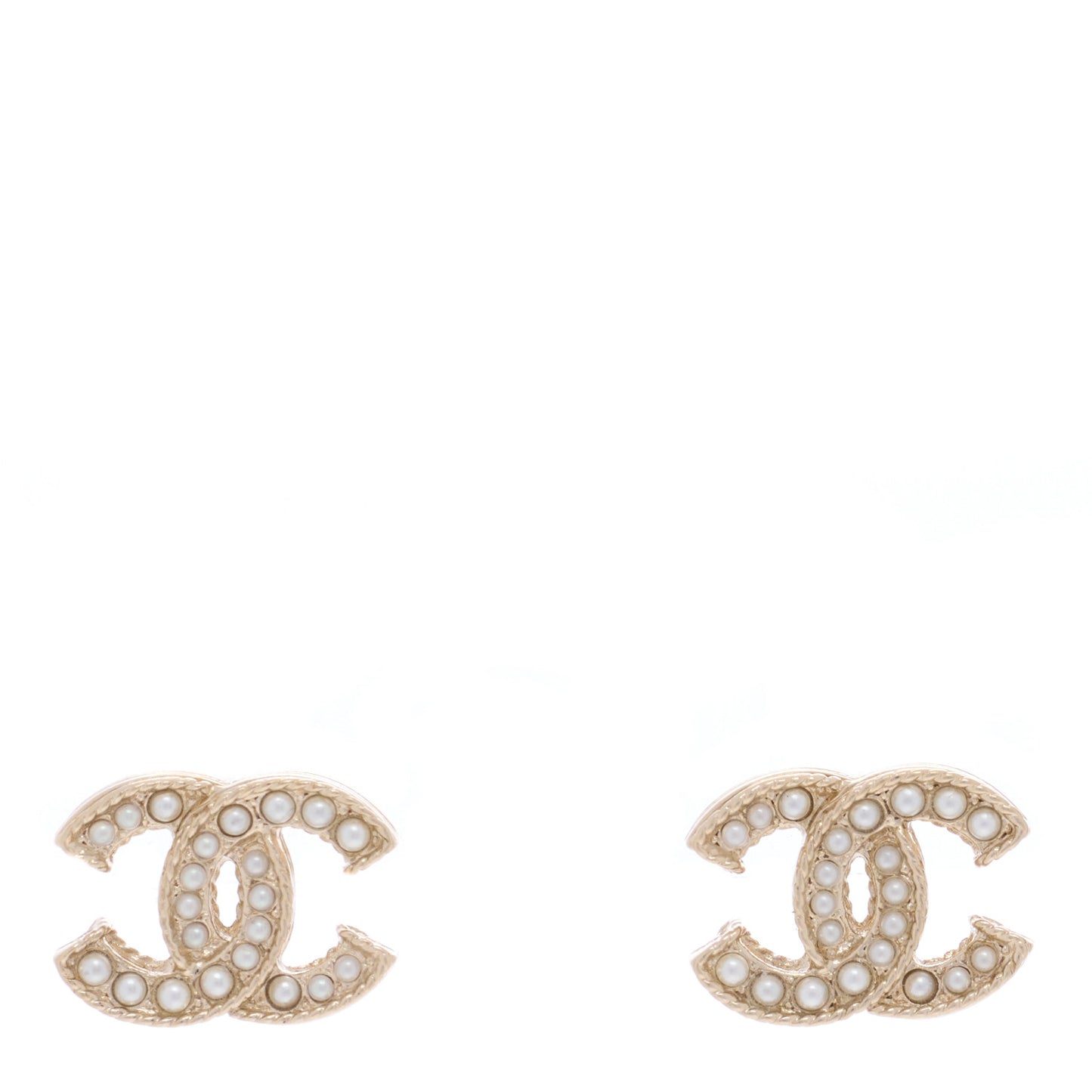 Pearl CC Earrings Gold