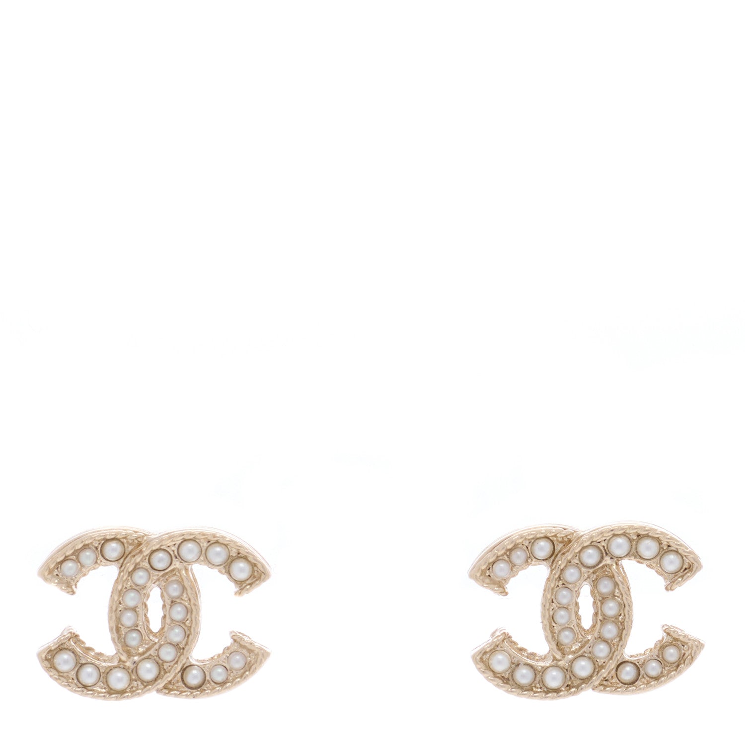 Chanel Pearl CC Earrings Gold 1 of 4