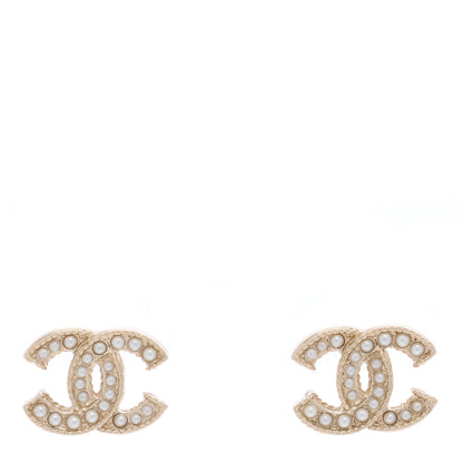 Chanel Pearl CC Earrings Gold 1 of 4