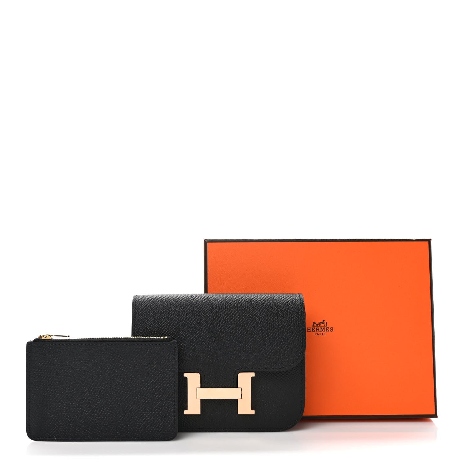 Hermes Epsom Constance Slim Wallet Black 10 of 10
