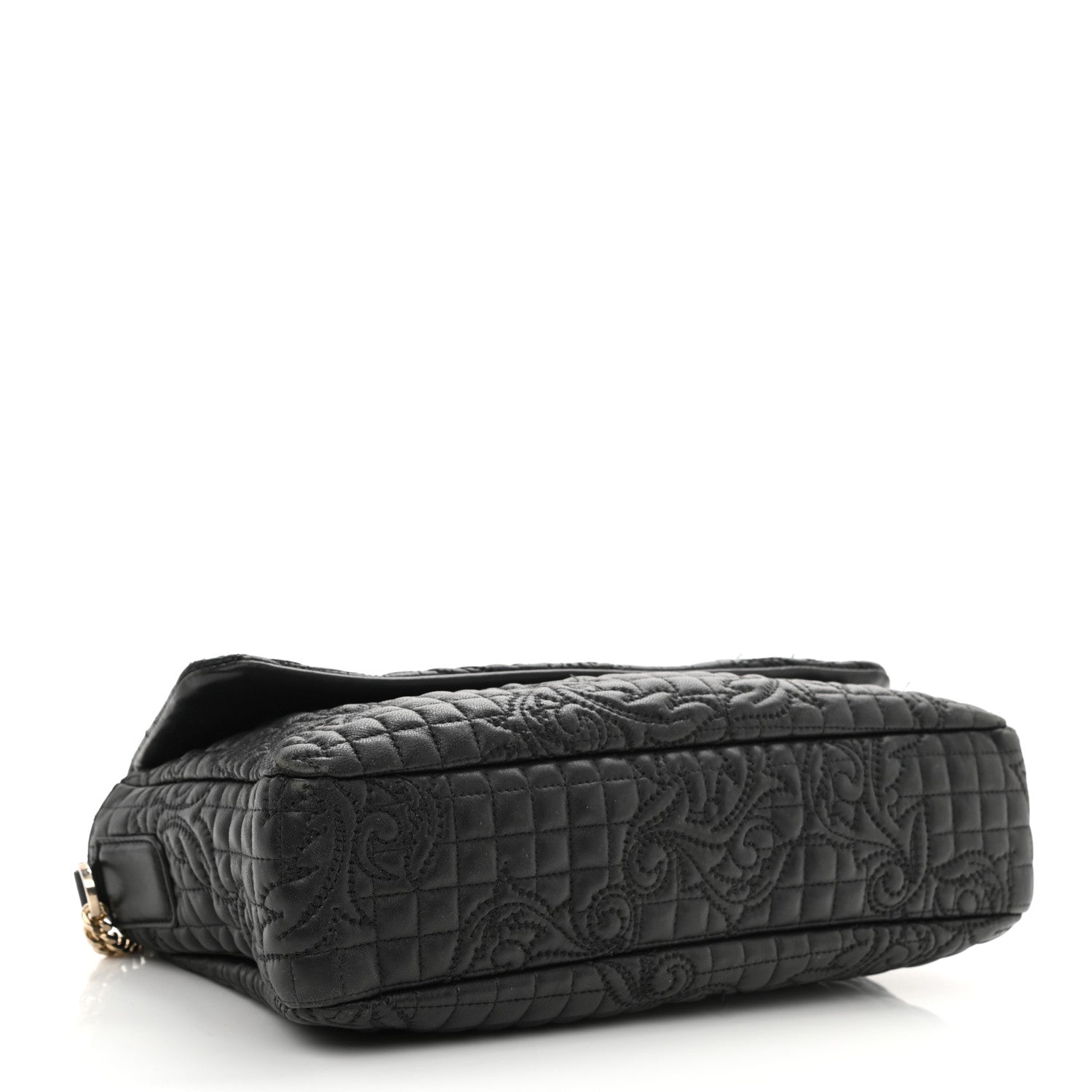Versace Nappa Barocco Quilted Vanitas Crossbody Black 3 of 12